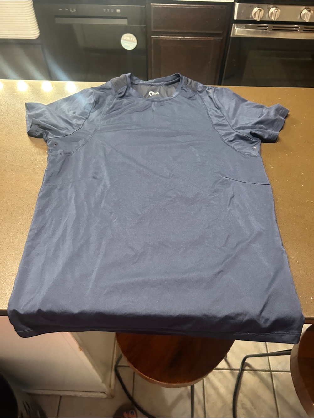 Men's Navy Short-Sleeve Performance Tee